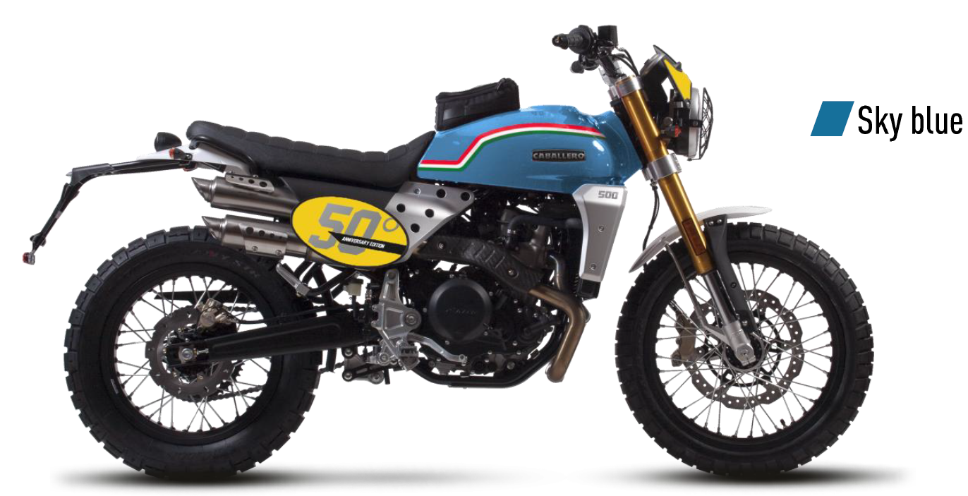 Caballero 500 Scrambler 50th Anniversary Sky Blue